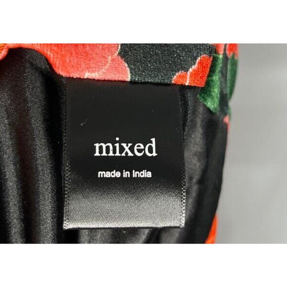 MIXED by Nasrin Sz XS Red Pink Floral Velvet Blazer Jacket Ruby - Picture 3 of 10